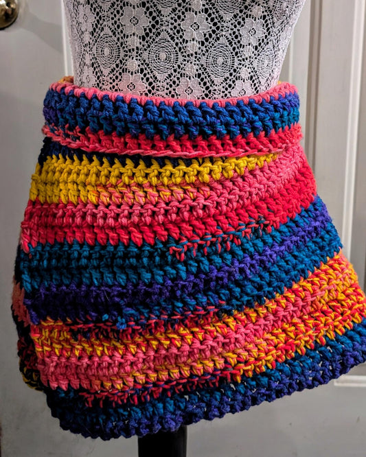 Rainbow Crochet Skirt