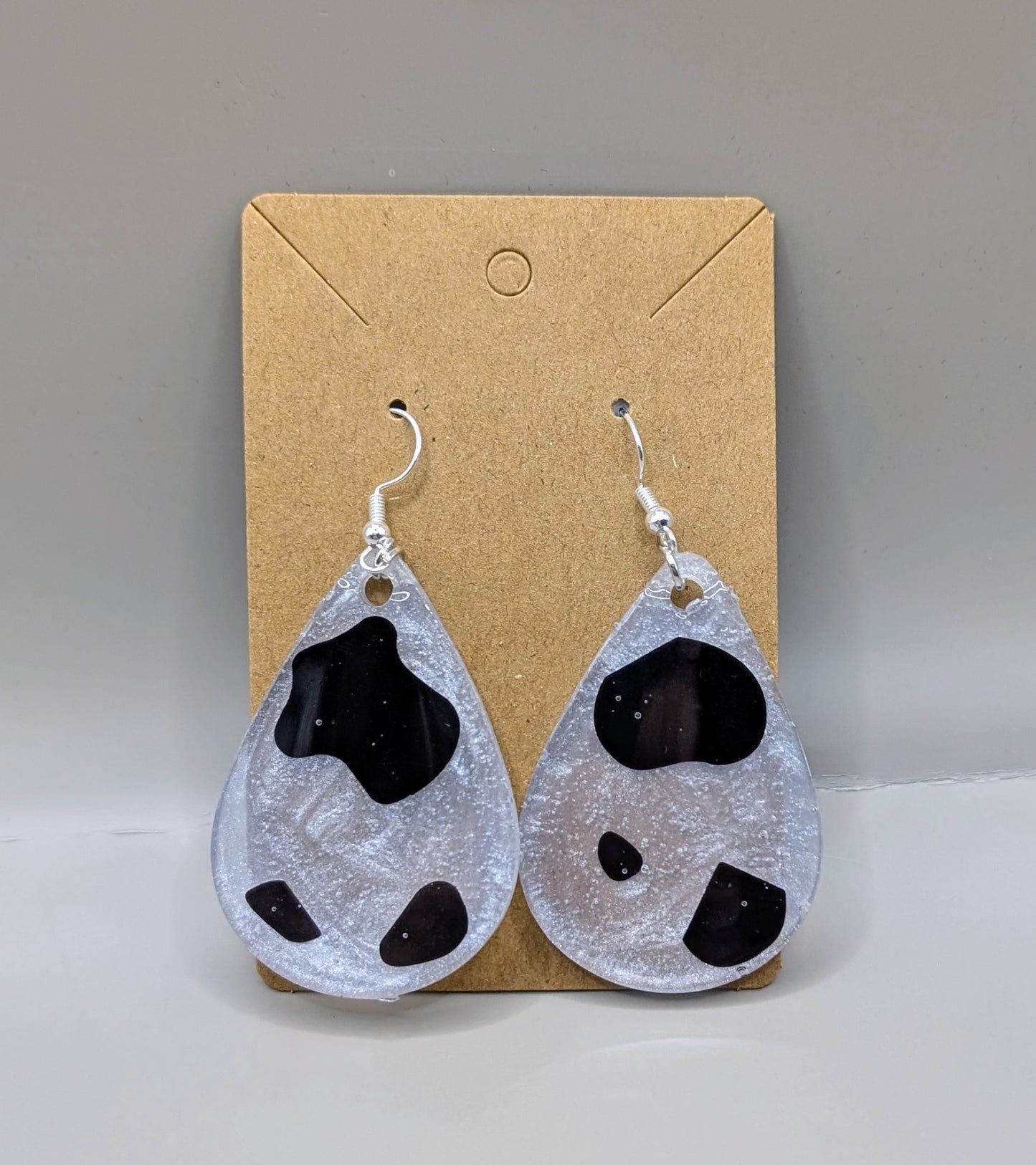 Resin Cow Earrings